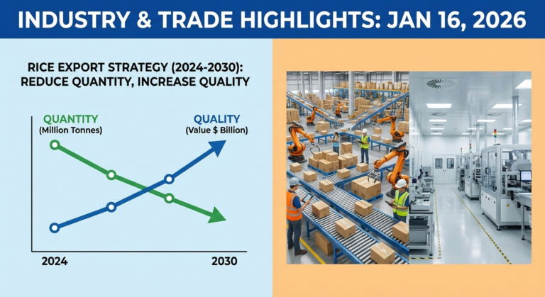 Vietnam Industry and Trade News Bulletin for January 16, 2026